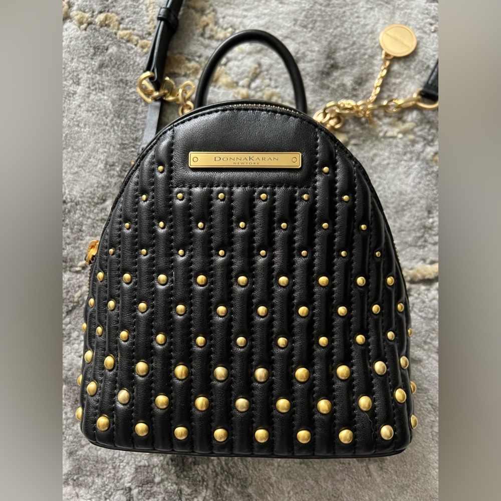Donna Karan New York leather backpack crossbody bag